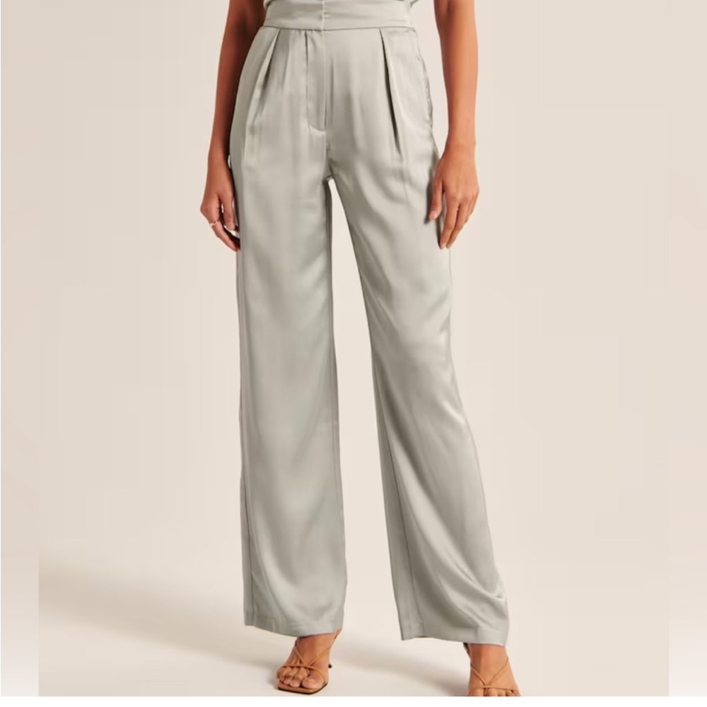 Abercrombie Sloan tailored satin pant